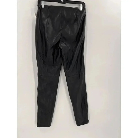 NWT FREE PEOPLE Women Size 6 Black Vegan Leather Side &Ankle Zippers 30"x28" - Picture 6 of 13